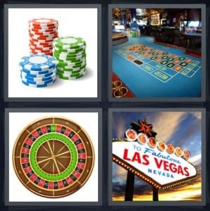 4 Pics 1 Word Answers for Chips, Poker, Roulette, .